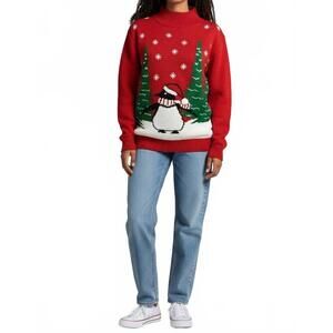 NEW KEREN HART christmas sweater in red